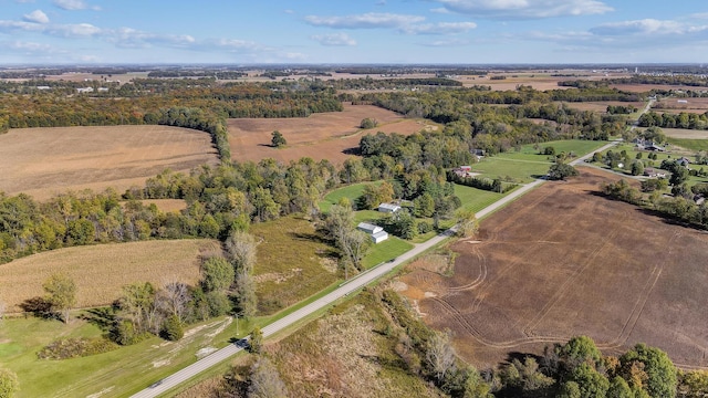 bird's eye view featuring a rural view