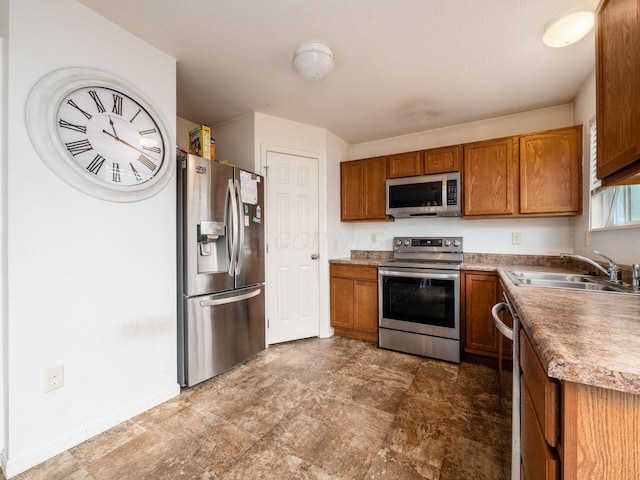 kitchen featuring sink and appliances with stainless steel finishes