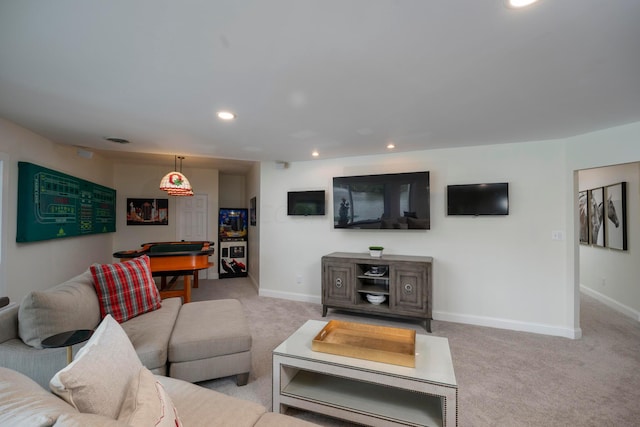 view of carpeted living room