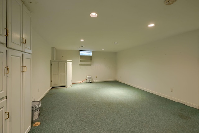 basement featuring carpet floors