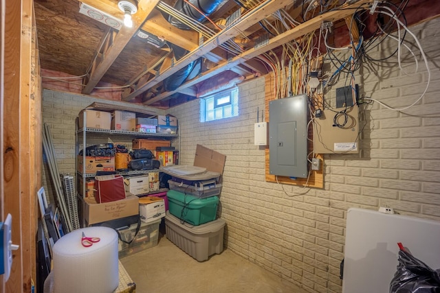 storage room with electric panel