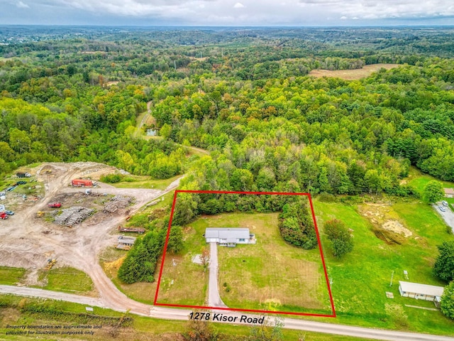 birds eye view of property