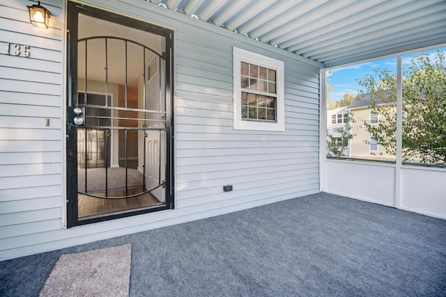 view of doorway to property