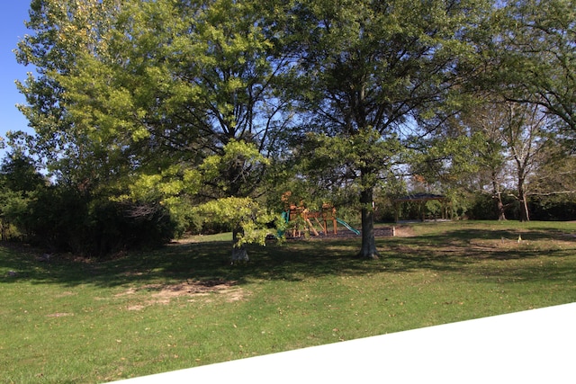 view of yard with a gazebo