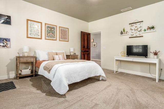 bedroom with carpet floors