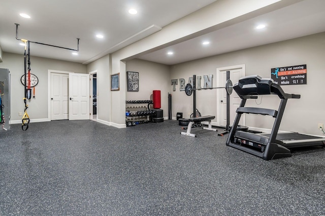 view of exercise room