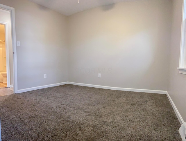 view of carpeted empty room