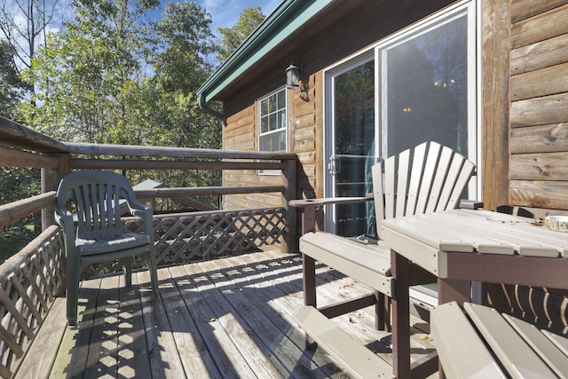 view of wooden terrace