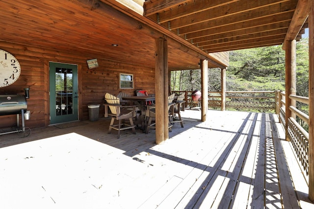 view of wooden deck