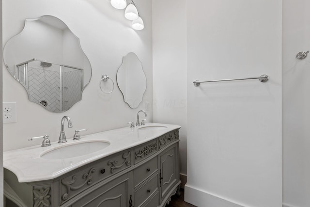 bathroom with vanity