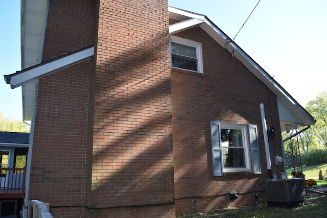 view of home's exterior featuring cooling unit