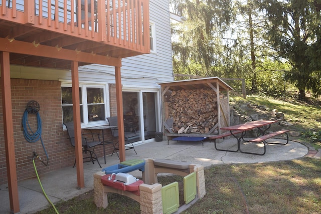 view of patio / terrace featuring a deck