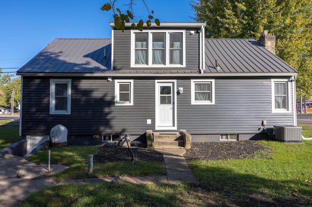 view of front of property with central AC