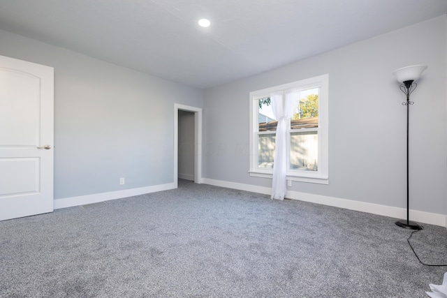 unfurnished bedroom with carpet floors