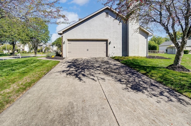 view of home's exterior featuring a lawn