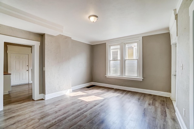 empty room featuring light wood-type flooring