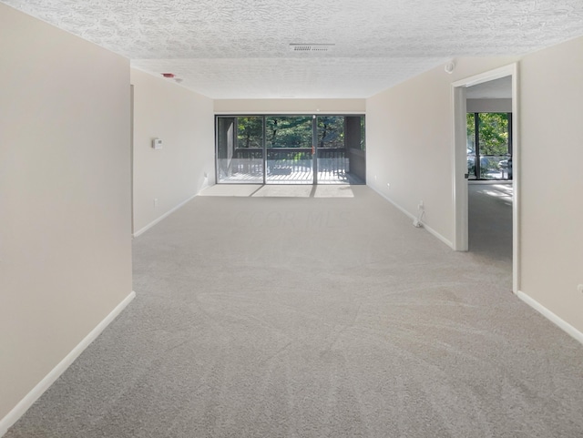 unfurnished room featuring light carpet and a healthy amount of sunlight