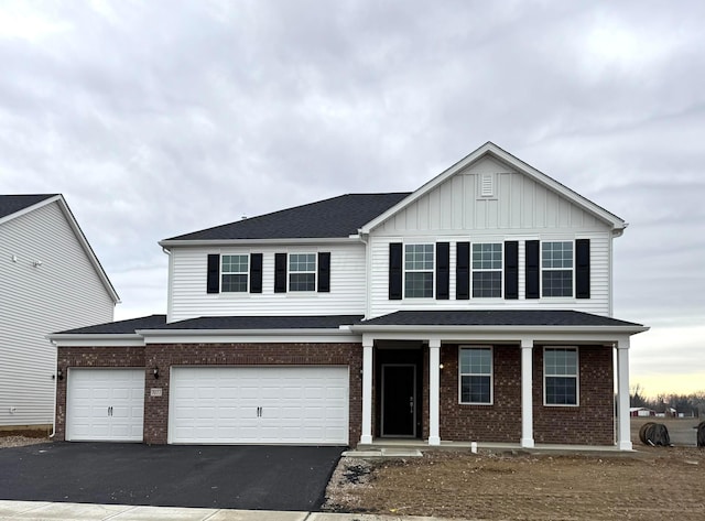 view of property featuring a garage