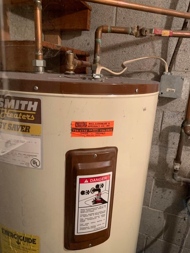 utilities featuring water heater