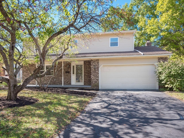 view of property with a garage