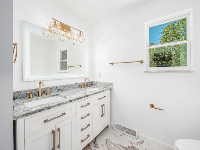 bathroom with vanity