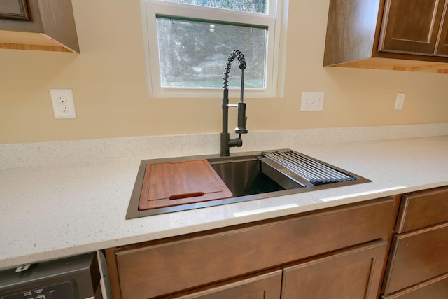 32360 Redbud Ln, Logan, OH 43138 - kitchen view of a sink and light stone countertops