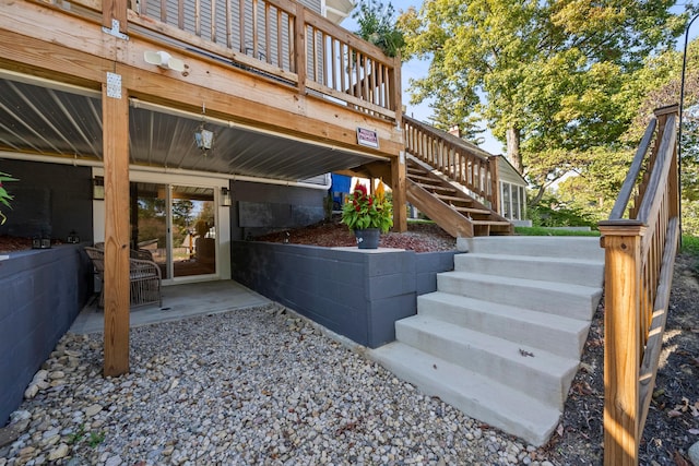 exterior space with a deck