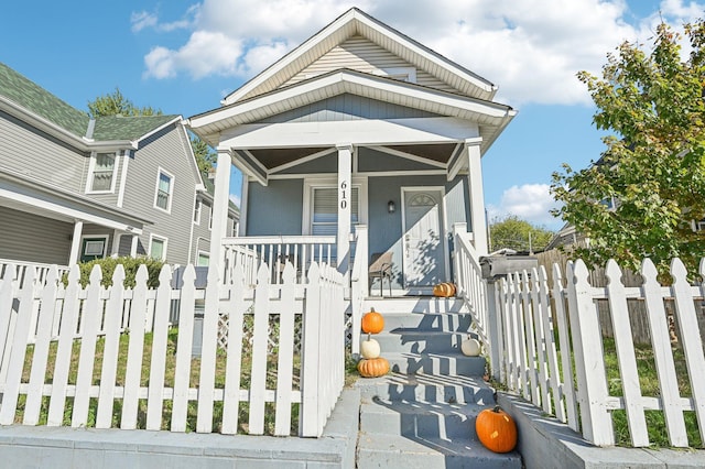 bungalow with covered porch