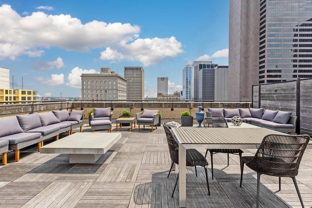 view of patio / terrace with an outdoor hangout area