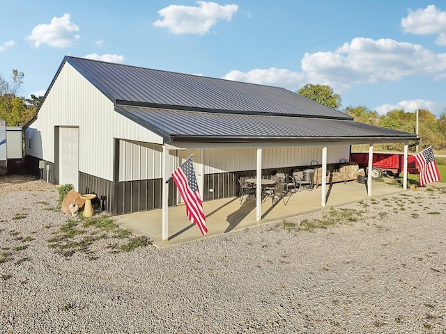 view of horse barn