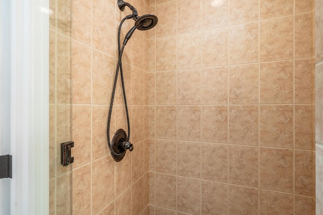 details with tiled shower