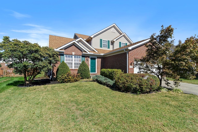 view of front of house with a front yard