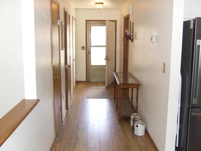 hall featuring light hardwood / wood-style floors