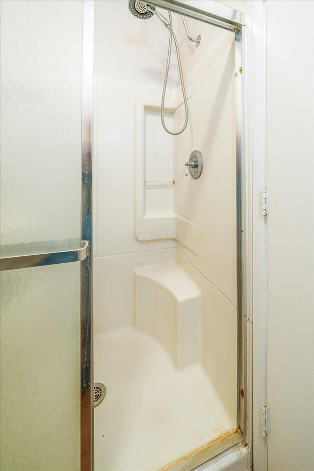 bathroom with a shower