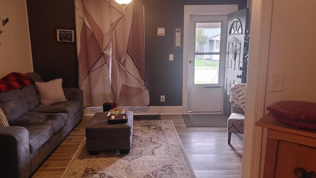 interior space with wood-type flooring