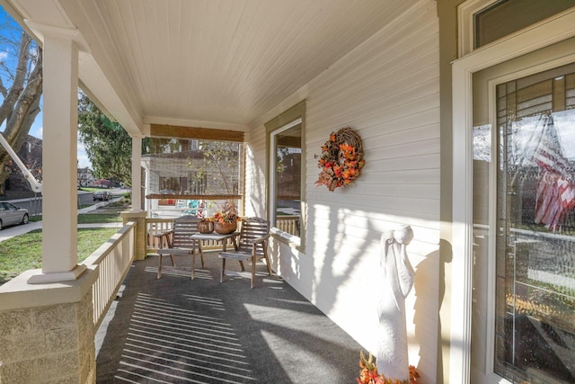 view of patio / terrace with a porch