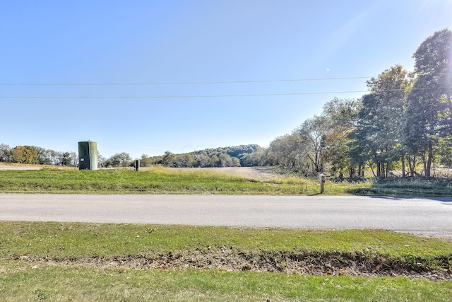 view of street featuring a rural view