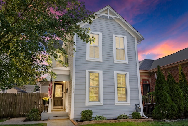 view of front of home