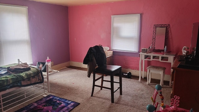 view of carpeted bedroom