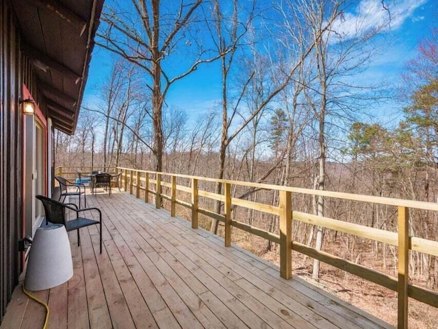 view of wooden terrace