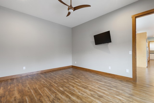 17311 Gambier Rd, Mount Vernon, OH 43050 - empty room with ceiling fan and wood finished floors