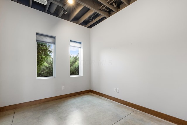 17311 Gambier Rd, Mount Vernon, OH 43050 - spare room featuring concrete floors and baseboards