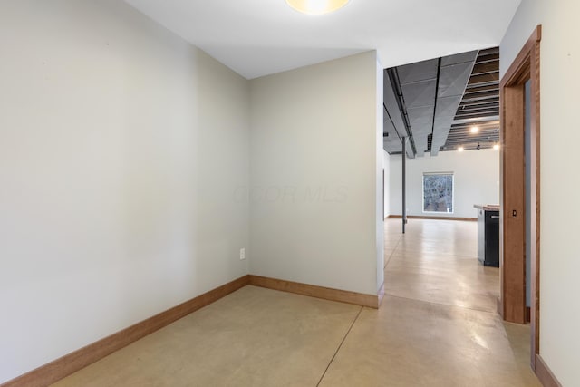 17311 Gambier Rd, Mount Vernon, OH 43050 - hallway with baseboards and finished concrete floors