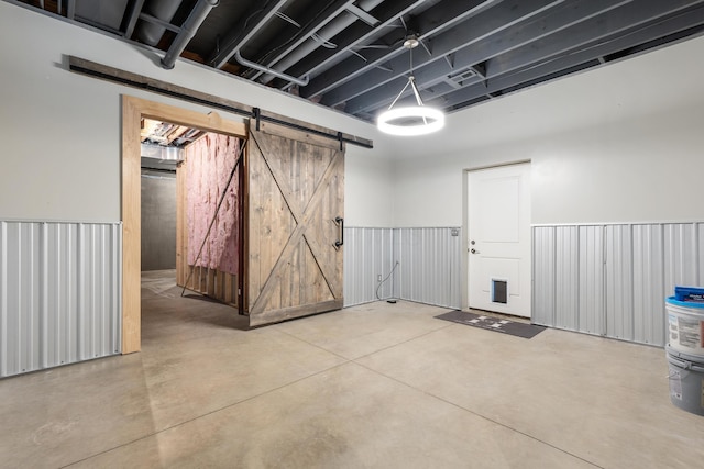 17311 Gambier Rd, Mount Vernon, OH 43050 - below grade area with a barn door