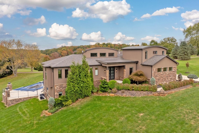 17311 Gambier Rd, Mount Vernon, OH 43050 - view of front of home with stone siding