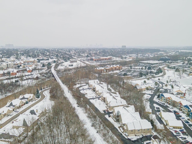 view of snowy aerial view