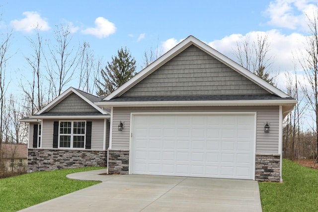 craftsman inspired home with a garage