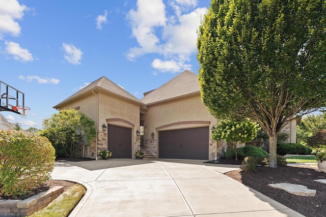 view of front facade with a garage