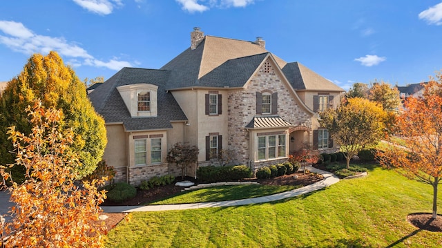 view of front of house with a front yard