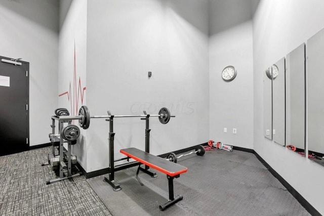 view of workout room